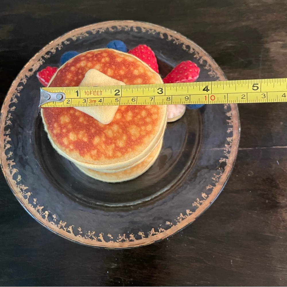 Felt Food Pancake Breakfast Fruit Brunch for Play or Prop Fake Faux Decoration - Picture 8 of 8